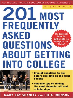 cover image of 201 Most Frequently Asked Questions about Getting into College